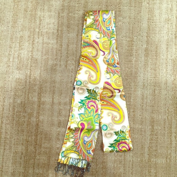 Accessories - Paisley Wrap or Scarf with Beaded Fringe